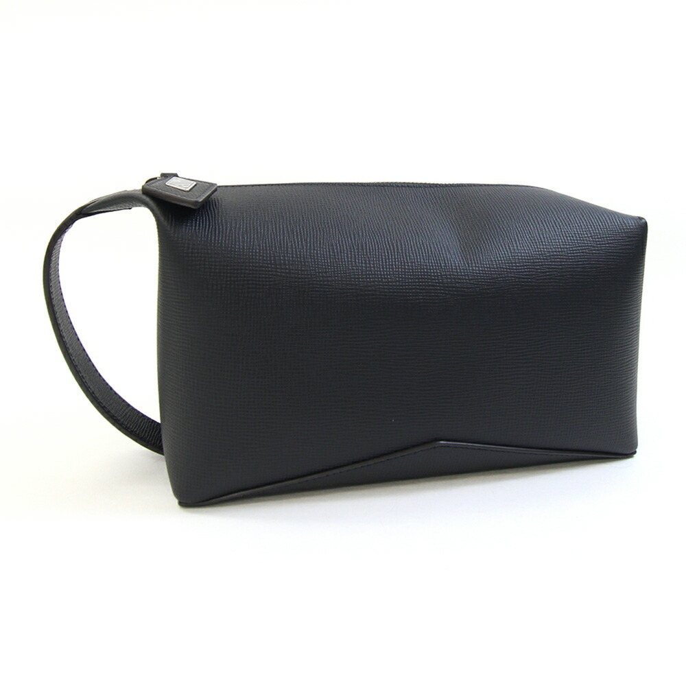 Cartier Clutch Bag Losange Small Toiletry L1002638 Black Leather Second Handb...